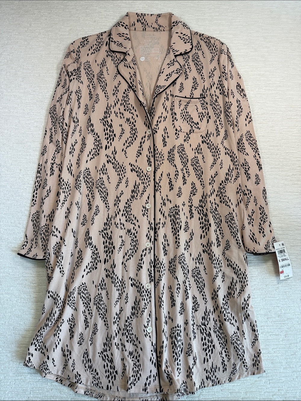 State of Day Women's Notch Collar Sleepshirt NWT